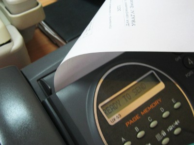 вставляємо документ у факс